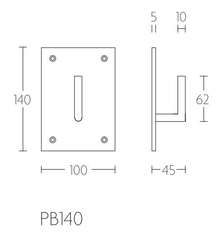 Kapstokhaak PIET BOON PB140 brons 140 mm - Afbeelding 2