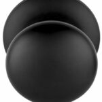 Voordeurknop BASICS LB80V Vast Met Rozet Mat Zwart