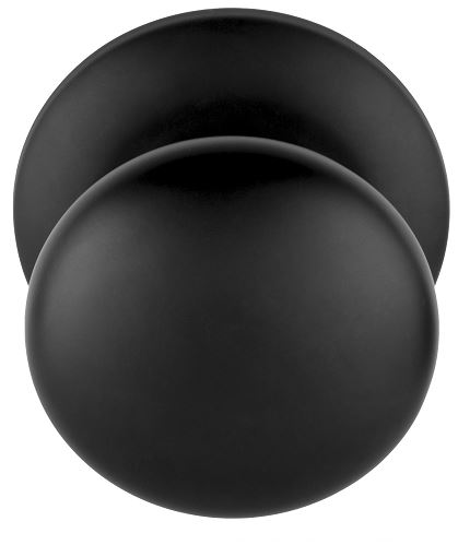 Voordeurknop BASICS LB80V Vast Met Rozet Mat Zwart