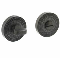 WC-sluiting 8mm rond met ril oud grijs