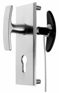 Nemef 3023 Langschild garnituur voor Garagedeur Aluminium F1