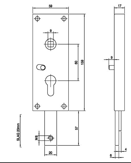 Nemef garagedeurslot 1807/B - Afbeelding 2