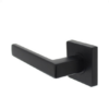 Gatdeel Links Deurkruk Hera Op Vierkant Rozet Mat Zwart