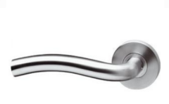 Gatdeel Links Deurkruk Lisa op Rond Rozet RVS