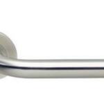 Gatdeel Rechts Deurkruk Recht op Rond Rozet RVS