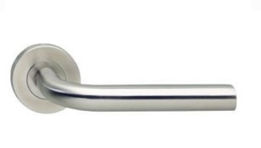 Gatdeel Rechts Deurkruk Recht op Rond Rozet RVS