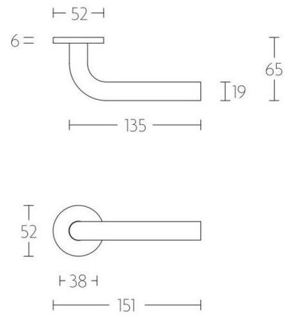 Deurkruk Tim Op Ronde Rozet Mat Zwart