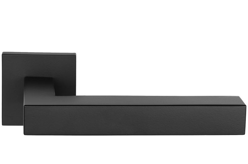 Gatdeel Rechts Deurkruk SQUARE LSQI op rozet Mat Zwart