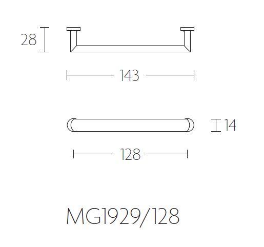 Meubelgreep TIMELESS MG1929-128 mat zwart 128 mm - Afbeelding 2