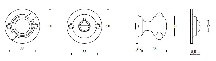 Toiletgarnituur BOSCO LZWC50 gepolijst rvs - Afbeelding 2