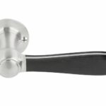 Deurkruk BOSCO LZ100 op rozet Mat RVS/Zwart