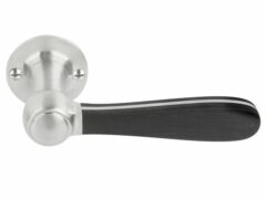 Deurkruk BOSCO LZ100 op rozet Mat RVS/Zwart