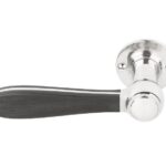 Gatdeel Links Deurkruk BOSCO LZ100 op rozet Gepolijst RVS/Zwart