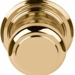 Voordeurknop BOSCO LZ201V Vast op Rozet Messing Ongelakt