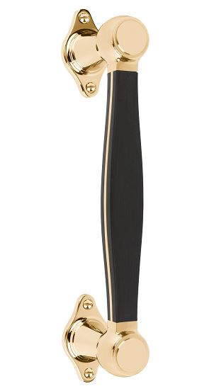 Deurgreep BOSCO LZ185 Messing Ongelakt/Mat Zwart