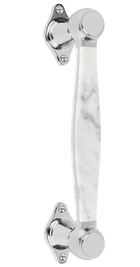 Deurgreep BOSCO LZ185 Gepolijst RVS/Marmer