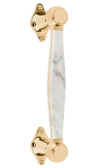 Deurgreep BOSCO LZ185 Messing Ongelakt/Marmer