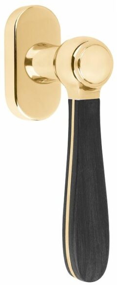 Draaikiepgarnituur BOSCO LZ100-DKO Messing Ongelakt/Mat Zwart