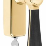 Draaikiepgarnituur BOSCO LZ100-DKLOCK messing ongelakt/mat zwart