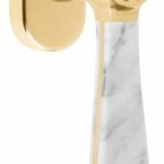 Draaikiepgarnituur BOSCO LZ100-DKO Messing Ongelakt/Marmer