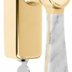 Draaikiepgarnituur BOSCO LZ100-DKLOCK Messing Ongelakt/Marmer