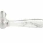 Deurkruk BOSCO LZ100-ZR zonder rozet Mat RVS/Marmer