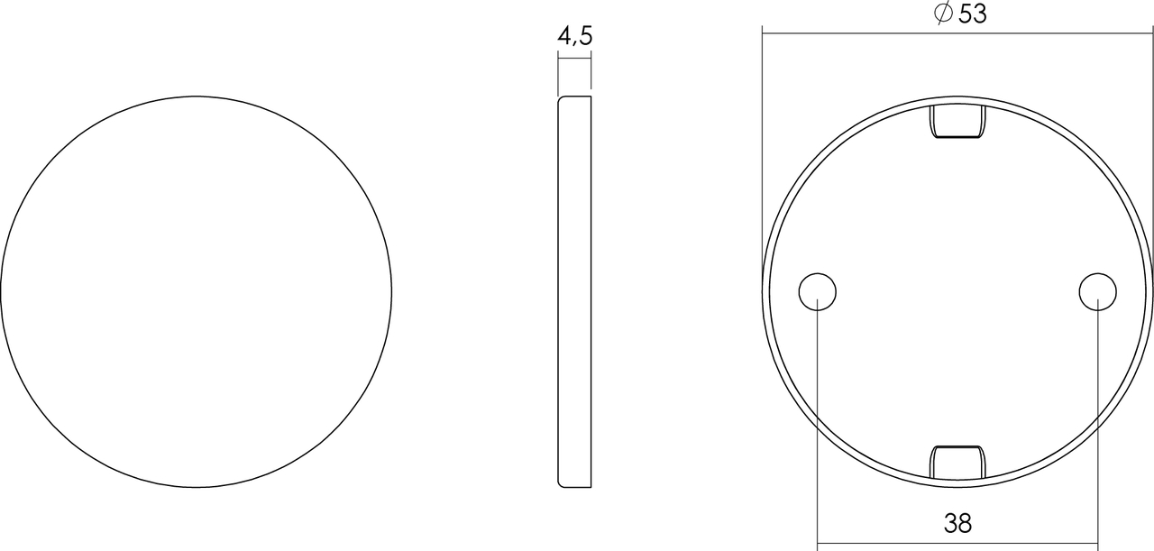 Intersteel afdekrozet rond plat verdekt rvs - Afbeelding 2