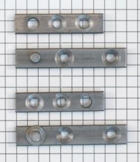 Set à stuks speunen 50 mm blank ijzer. Dikte 4 mm