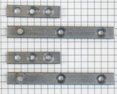 Set à stuks speunen 80 mm blank ijzer. Dikte 4 mm