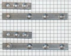 Set à stuks speunen 90 mm blank ijzer. Dikte 4 mm