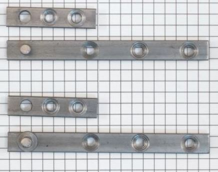 Set à stuks speunen 90 mm blank ijzer. Dikte 4 mm