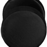 Voordeurknop Rond 51 mm Vast Mat Zwart