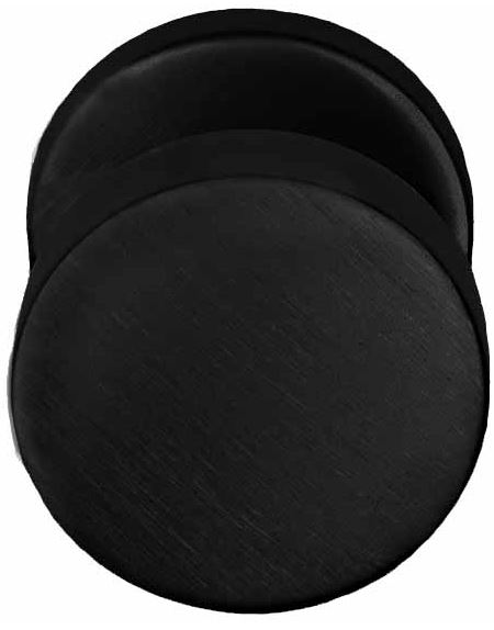 Voordeurknop Rond 51 mm Vast Mat Zwart