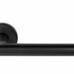 Deurkruk BASIC LBII-19 op ronde rozet PVD Gunmetal