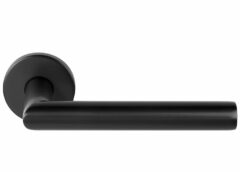 Gatdeel Rechts Deurkruk BASIC LBII-19 op ronde rozet PVD Gunmetal