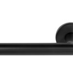 Gatdeel Links Deurkruk BASIC LBII-19 op ronde rozet PVD Gunmetal