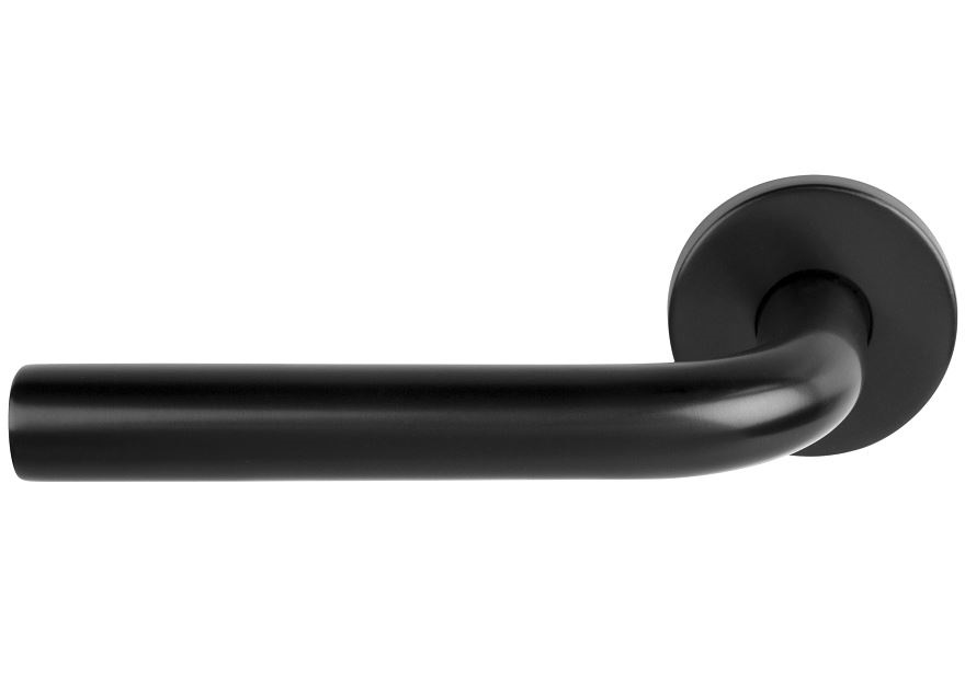 Gatdeel Links Deurkruk BASIC LBIII-19 op ronde rozet PVD Gunmetal