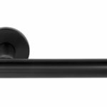 Deurkruk BASIC LBVII-19 op ronde rozet PVD Gunmetal