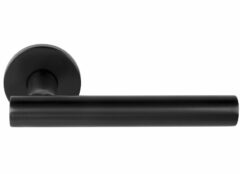 Gatdeel Rechts Deurkruk BASIC LBVII-19 op ronde rozet PVD Gunmetal