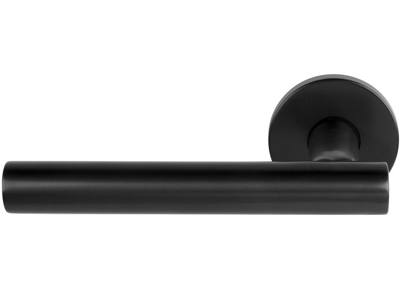 Gatdeel Links Deurkruk BASIC LBVII-19 op ronde rozet PVD Gunmetal