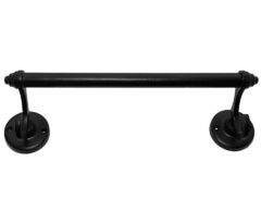 Handdoek Rek Met Haken 498 mm Mat Zwart