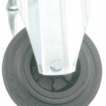 Transport Bokwiel met bevestigingsplaat 100 mm