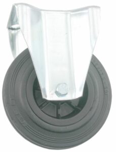 Transport Bokwiel met bevestigingsplaat 125 mm