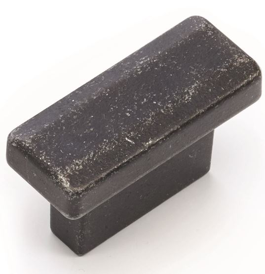 Knop Trunk Mat Zwart IJzerkleur 16 mm