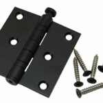 Kogellagerscharnier 76x76 mm rechte hoek zwart