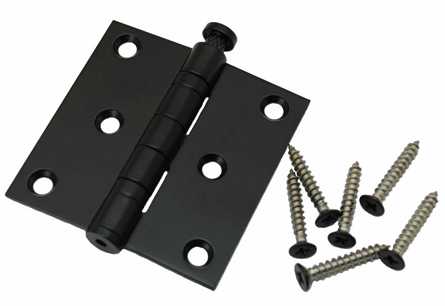 Kogellagerscharnier 76x76 mm rechte hoek zwart