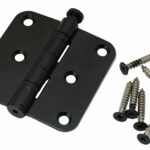 Kogellagerscharnier 76x76 mm rechte hoek zwart