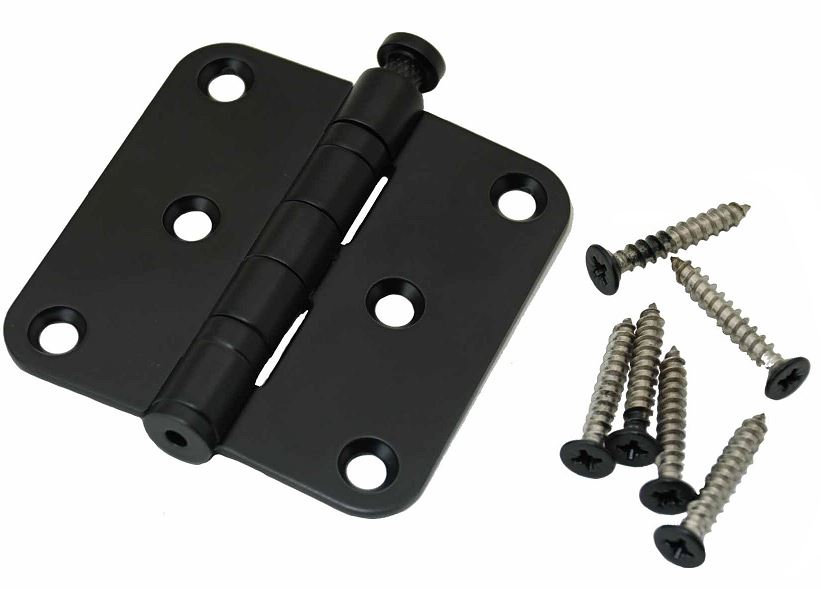 Kogellagerscharnier 76x76 mm rechte hoek zwart