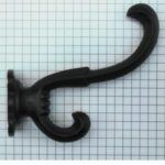 Kapstokhaak ijzer zwart 90 mm