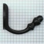 Kapstokhaak eikel ijzer zwart 70 mm